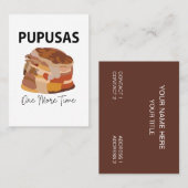 Pupusas El Salvadorian Salvador Bread Pupusas Visitenkarte (Vorne/Hinten)