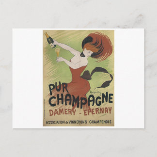 PUR CHAMPAGNE Vintag Art Poster drucken Postkarte