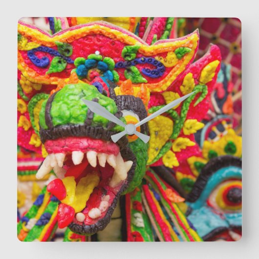 Pura Penataran Sasih in Bali Quadratische Wanduhr (Vorderseite)