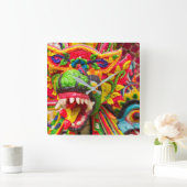 Pura Penataran Sasih in Bali Quadratische Wanduhr (Zuhause)