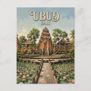 Pura Taman Saraswati Ubud Indonesien Postkarte