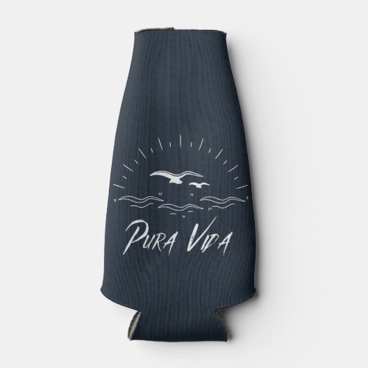 Pura Vida Beach Surfer Costa Rica Beer Flaschenkühler (Vorderseite)