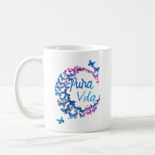 Pura Vida Blue Butterfly Tasse