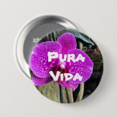 Pura Vida Button - Tragen Sie den Geist von Costa  (Vorne & Hinten)