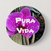 Pura Vida Button - Tragen Sie den Geist von Costa (Vorderseite)