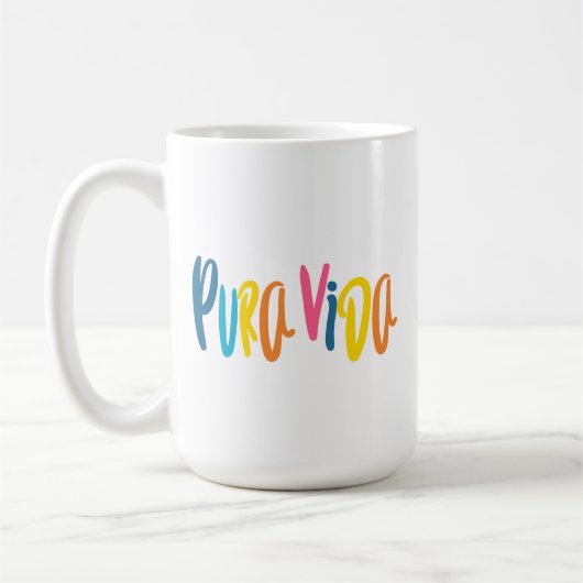 Pura Vida Colorado Costa Rica Motto Kaffeetasse (Links)