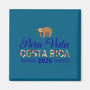 Pura vida Costa Rica 2026 tropisches Reisen lustig Magnet