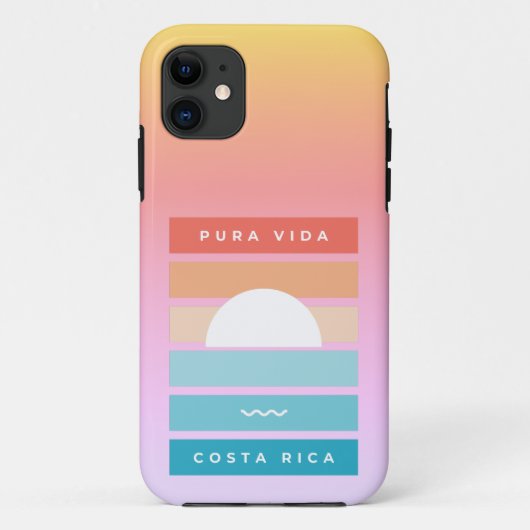 Pura Vida Costa Rica Beach Sunset Case-Mate iPhone Hülle (Rückseite)