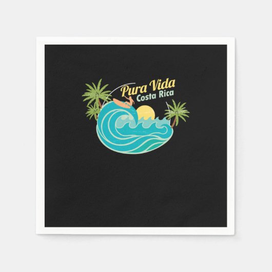 Pura Vida Costa Rica Ferien Strände Ocean Sailin Serviette (Vorderseite)