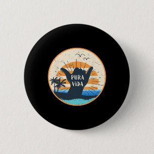 Pura Vida Costa Rica Shaka-Zeichen Surfen Surfer G Button