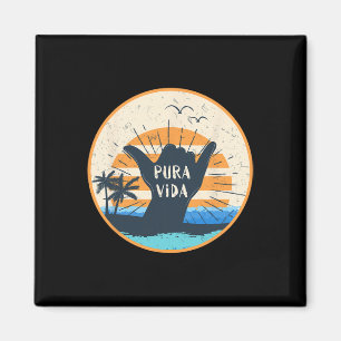 Pura Vida Costa Rica Shaka-Zeichen Surfen Surfer G Magnet