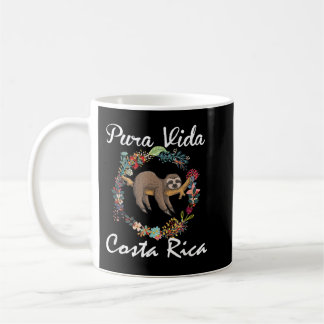Pura Vida Costa Rica Sloth Surfing Sleepy Summer V Kaffeetasse