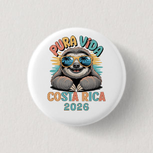 Pura Vida Faultierliebhaber Costa Rica Entspannt  Button