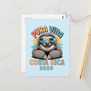 Pura Vida Faultierliebhaber Costa Rica Entspannt Postkarte