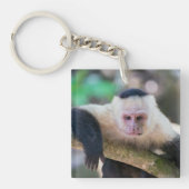 Pura vida für Kapuzineraffe Schlüsselanhänger (Vorderseite)