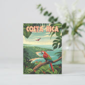 Pura Vida Grüße: Costa Rica Vinatage Postkarte (Stehend Vorderseite)