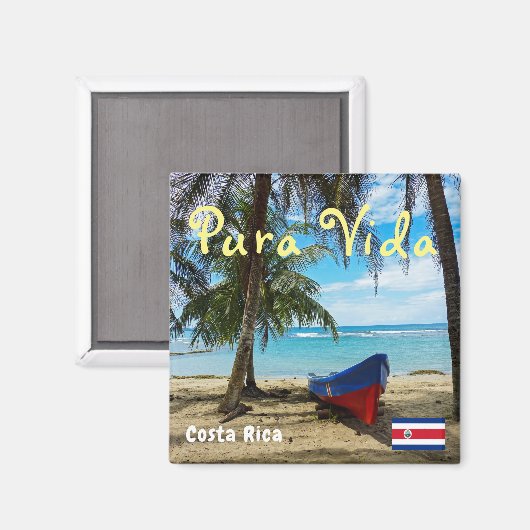Pura Vida in Costa Rica - Zentralamerika Magnet (Vorderseite/Rückseite)