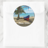 Pura Vida in Costa Rica - Zentralamerika Runder Aufkleber (Tasche)