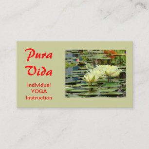 PURA VIDA LOTUS BLOSSOME BUSINESS CARD VISITENKARTE