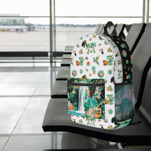 Pura Vida | Niedliches Illustriertes Costa Rica Bedruckter Rucksack