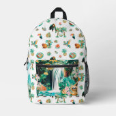 Pura Vida | Niedliches Illustriertes Costa Rica Bedruckter Rucksack (Vorderseite)