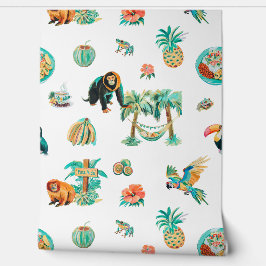 Pura Vida | Niedliches Illustriertes Costa Rica Tapete