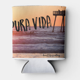 Pura Vida Ocean Beach Sunset Foto kann Dosenkühler