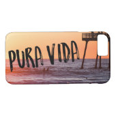 Pura Vida Ozean-Strand-Sonnenuntergang-Foto iPhone Case-Mate iPhone Hülle (Rückseite (Horizontal))