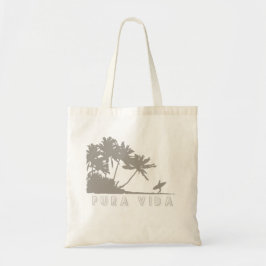 Pura vida palm tree surfers Costa Rica tote Bag Tragetasche