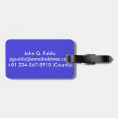 Pura Vida Personalisierter Gepäckträger Gepäckanhänger (Rückseite horizontal)