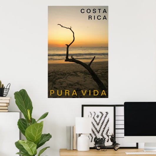 PURA VIDA Playa Flamingo Poster (Heimbüro)