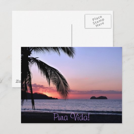 Pura Vida! Postkarte (Vorne/Hinten)