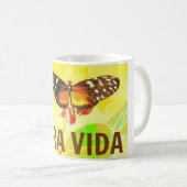 Pura Vida Schmetterlings-Costa Rica Andenken-Tasse Kaffeetasse (VorderseiteRechts)