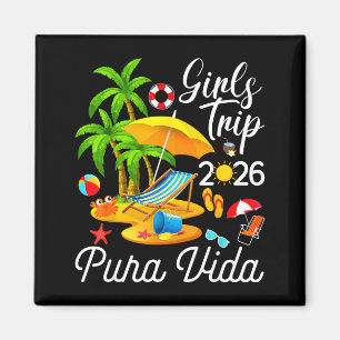 Pura vida Strand Costa Rica Sommer tropische Mädch Magnet