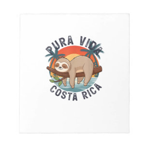 Pura Vida Strand Costa Rica Tropischer Sonnenunter Notizblock