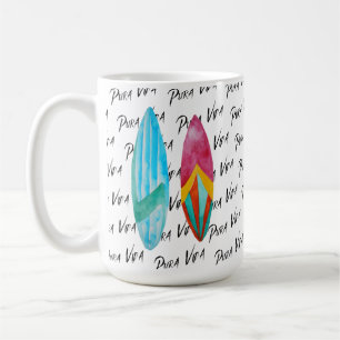Pura Vida Surfboard Costa Rica Kaffeetasse