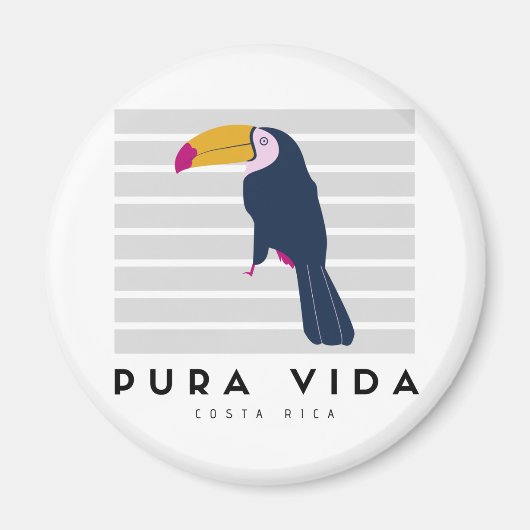 Pura Vida Toucan Costa Rica Souvenir Magnet (Vorne)