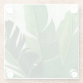 Pura Vida - Tropische Blätter Glasuntersetzer (Rückseite)