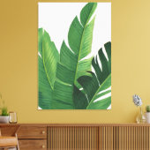 Pura Vida - Tropische Blätter Leinwanddruck (Insitu (Wohnzimmer))