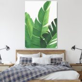 Pura Vida - Tropische Blätter Leinwanddruck (Insitu (Schlafzimmer))