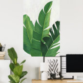 Pura Vida - Tropische Blätter Poster (Heimbüro)