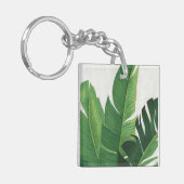 Pura Vida - Tropische Blätter Schlüsselanhänger (Vorderseite links)