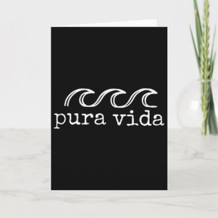 Pura Vida Wave Surfen Costa Rica Souvenir Karte