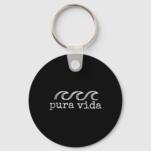 Pura Vida Wave Surfing Costa Rica Souvenir  Schlüsselanhänger (Vorderseite)