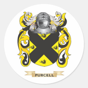Purcell Wappen (Familienwappen) Runder Aufkleber