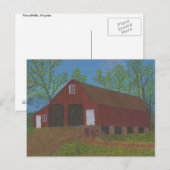 Purcellville Barn Postkarte (Vorne/Hinten)