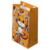 Purdy Orange Kitty Kleine Geschenktüte (Rückseite Schrägansicht)
