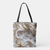 Pure Alabaster White Celestial Moon Phases Tasche (Rückseite)