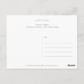 Pure Beauty Bridal Dusche Einladung Postkarte (Rückseite)