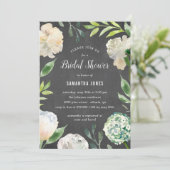 Pure Beauty Chalkboard Dusche Party Einladung (Stehend Vorderseite)